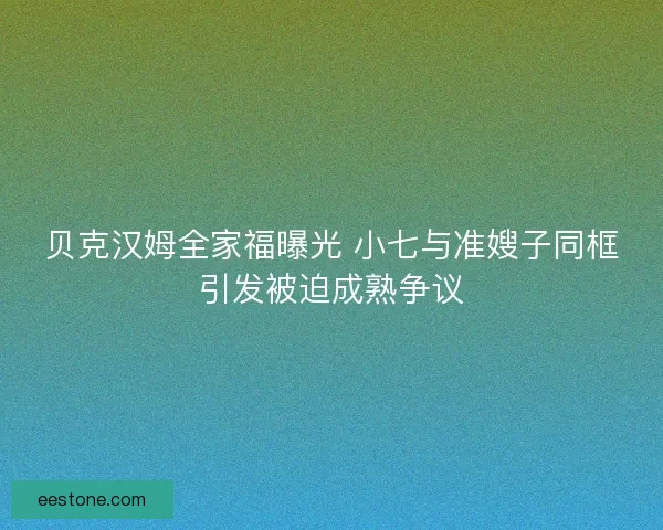 贝克汉姆全家福曝光 小七与准嫂子同框引发被迫成熟争议